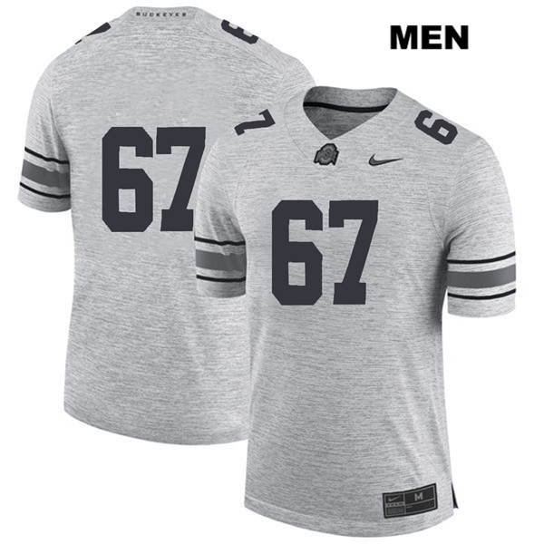 Ohio State Buckeyes Men's Robert Landers #67 Gray Authentic Nike No Name College NCAA Stitched Football Jersey NK19F87QP